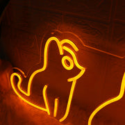 Adorable Cats Orange Neon Sign