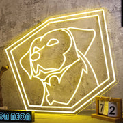 Adorable Puppy Yellow Aesthetic Neon Sign