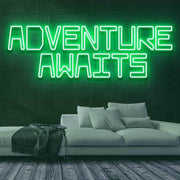 Adventure Awaits Neon Sign