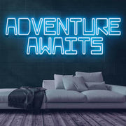 Adventure Awaits Neon Sign