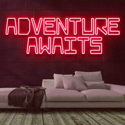 Adventure Awaits Neon Sign