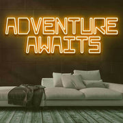 Adventure Awaits Neon Sign