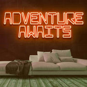 Adventure Awaits Neon Sign