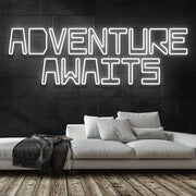 Adventure Awaits Neon Sign