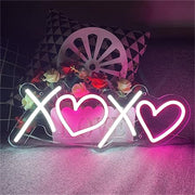 Aesthetic Bedroom Xoxo With Heart LED Neon Sign