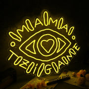 Aesthetic Eye Yellow Neon Sign