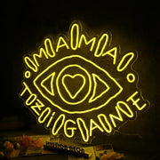 Aesthetic Eye Yellow Neon Sign