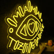 Aesthetic Eye Yellow Neon Sign