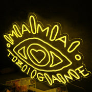 Aesthetic Eye Yellow Neon Sign