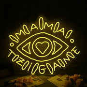 Aesthetic Eye Yellow Neon Sign