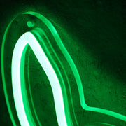 Aesthetic Horse Head Green Neon Sign