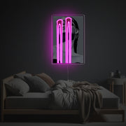 Aesthetic Woman With Melting Glasses LED Neon Acrylic Artwork