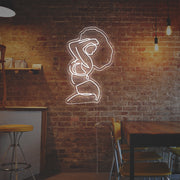 Afro Lady LED Neon Sign