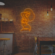 Afro Lady LED Neon Sign