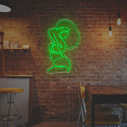 Afro Lady LED Neon Sign