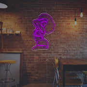 Afro Lady LED Neon Sign