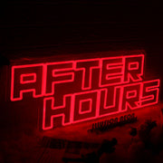 AFTER HOURS Red Neon Sign