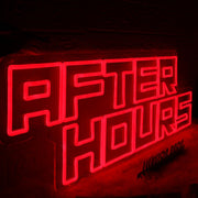 AFTER HOURS Red Neon Sign