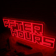 AFTER HOURS Red Neon Sign