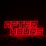 AFTER HOURS Red Neon Sign