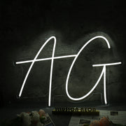 AG White Neon Sign