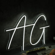 AG White Neon Sign