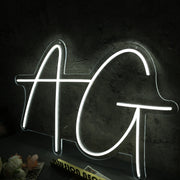 AG White Neon Sign