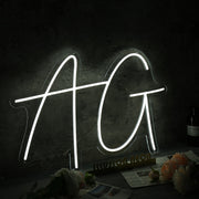 AG White Neon Sign