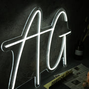 AG White Neon Sign