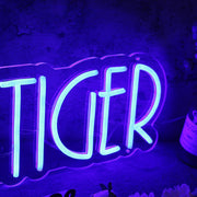 Agent Tiger Blue Neon Sign