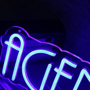 Agent Tiger Blue Neon Sign