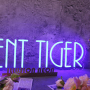 Agent Tiger Blue Neon Sign