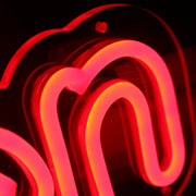 AI ML Gen Orange Neon Sign