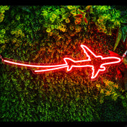 Airplane Take Off Neon Sign