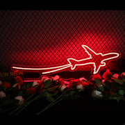 Airplane Take Off Neon Sign