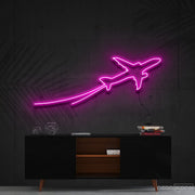 Airplane Take Off Neon Sign