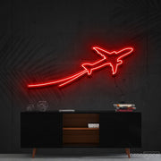 Airplane Take Off Neon Sign