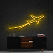 Airplane Take Off Neon Sign