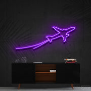 Airplane Take Off Neon Sign