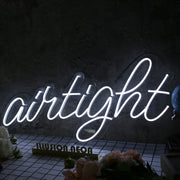 Airtight White Neon Sign