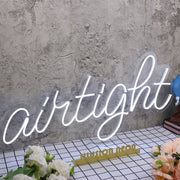 Airtight White Neon Sign