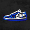 Aj1 Low Blue Neon Sign