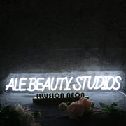 Ale Beauty Studios White Neon Sign