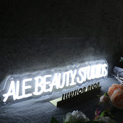 Ale Beauty Studios White Neon Sign