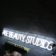 Ale Beauty Studios White Neon Sign