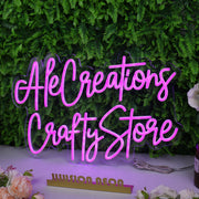 Ale Creations Crafty Store Pink Neon Sign