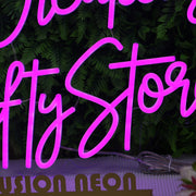 Ale Creations Crafty Store Pink Neon Sign