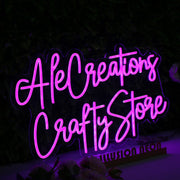 Ale Creations Crafty Store Pink Neon Sign