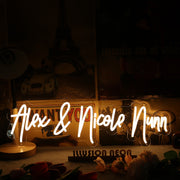 Alex And Nicole Nunn Yellow Neon Sign