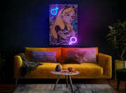 Alice in wonderland wall art Pop art Neon art UV print LED Neon Sign